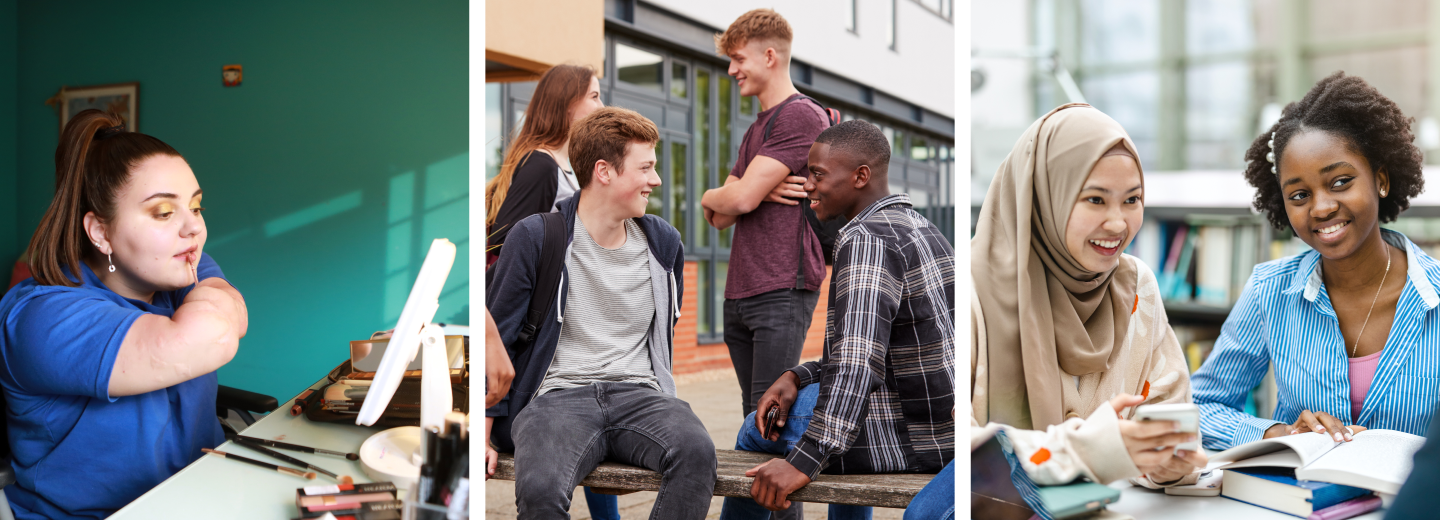 Young man with prosthetic legs gaming young man with prosthetic legs doing pull ups Young woman with prosthetic legs in a University or College Halls of residence bedroom looking at photos of her family